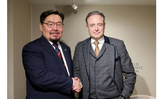 Монгол Улсын Ерөнхий сайд Г.Занданшатар Бельгийн Хаант Улсын Ерөнхий сайд Барт Де Вевертэй уулзав