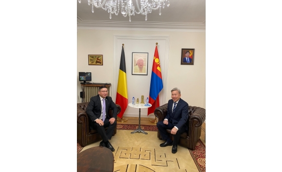 Ambassador Bold received H,E.Mr. Margulan Baimukhan, Ambassador of the Republic of Kazakhstan