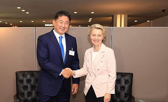 Монгол Улсын Ерөнхийлөгч Ухнаагийн Хүрэлсүх НҮБ-ын Ерөнхий Ассамблейн 77 дугаар чуулганы Ерөнхий санал шүүмжлэлд оролцох үеэрээ Европын Комиссын Ерөнхийлөгч Урсула фон дер Лайен-тэй уулзав.